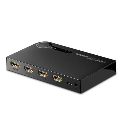 Ugreen przełącznik rozdzielacz splitter switch HDMI - 3x HDMI 3D 4K 7,5 Gbps 36 bit na kanał czarny (40234) Ugreen przełącznik rozdzielacz splitter switch HDMI - 3x HDMI 3D 4K 7,5 Gbps 36 bit na kanał czarny (40234)