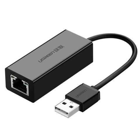 Ugreen zewnętrzna karta sieciowa RJ45 - USB 2.0 100 Mbps Ethernet czarny (CR110 20254) Ugreen zewnętrzna karta sieciowa RJ45 - USB 2.0 100 Mbps Ethernet czarny (CR110 20254)