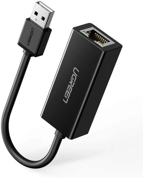 Ugreen zewnętrzna karta sieciowa RJ45 - USB 2.0 100 Mbps Ethernet czarny (CR110 20254) Ugreen zewnętrzna karta sieciowa RJ45 - USB 2.0 100 Mbps Ethernet czarny (CR110 20254)