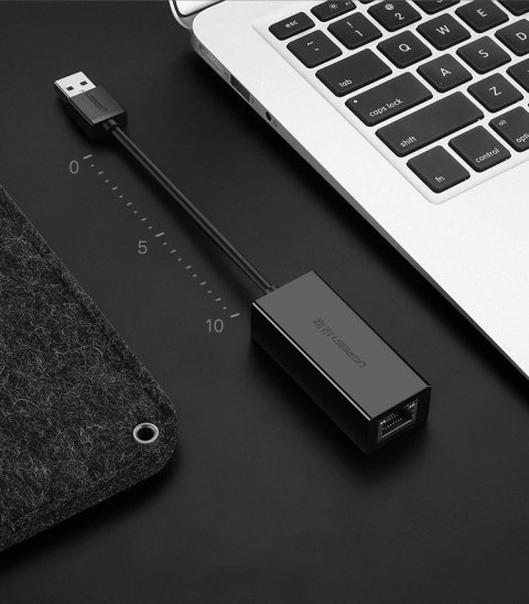 Ugreen zewnętrzna karta sieciowa RJ45 - USB 2.0 100 Mbps Ethernet czarny (CR110 20254) Ugreen zewnętrzna karta sieciowa RJ45 - USB 2.0 100 Mbps Ethernet czarny (CR110 20254)