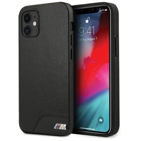 Etui BMW M Collection Smooth PU na iPhone 12 mini - czarne Etui BMW M Collection Smooth PU na iPhone 12 mini - czarne