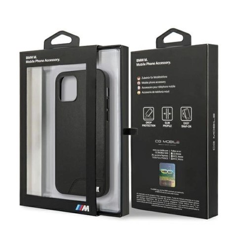 Etui BMW M Collection Smooth PU na iPhone 12 mini - czarne Etui BMW M Collection Smooth PU na iPhone 12 mini - czarne