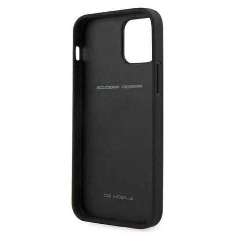 Etui Ferrari Off Track Quilted na iPhone 12 Pro Max - czarne Etui Ferrari Off Track Quilted na iPhone 12 Pro Max - czarne