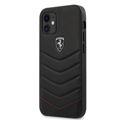 Etui Ferrari Off Track Quilted na iPhone 12 mini - czarne Etui Ferrari Off Track Quilted na iPhone 12 mini - czarne