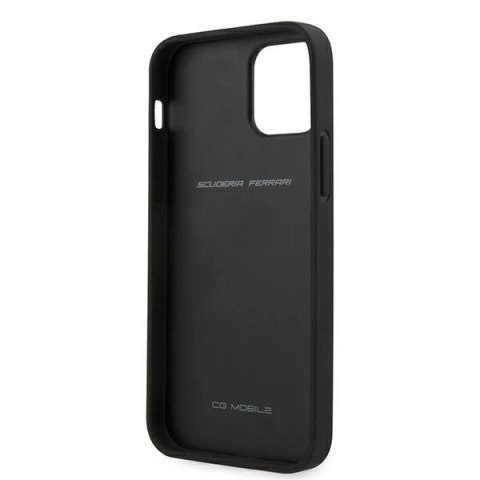 Etui Ferrari On Track Perforated na iPhone 12 Pro Max - czarne Etui Ferrari On Track Perforated na iPhone 12 Pro Max - czarne