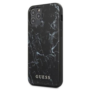 Etui Guess Marble na iPhone 12 Pro Max - czarne