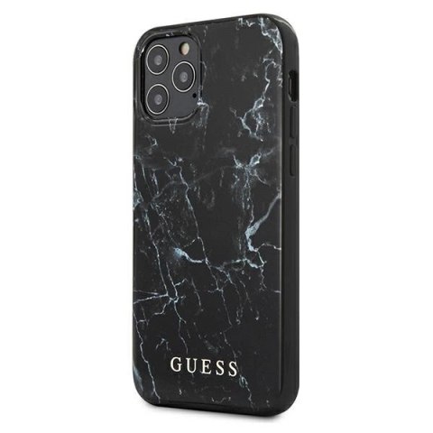 Etui Guess Marble na iPhone 12 Pro Max - czarne