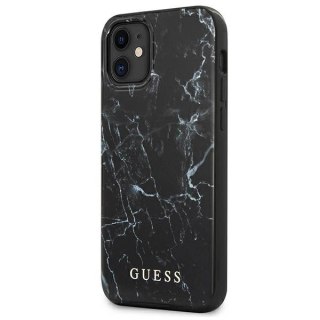 Etui Guess Marble na iPhone 12 mini - czarne