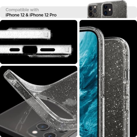 Etui Spigen Liquid Crystal na iPhone 12 / iPhone 12 Pro - przezroczysto-brokatowe Etui Spigen Liquid Crystal na iPhone 12 / iPhone 12 Pro - przezroczysto-brokatowe