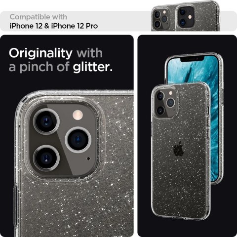 Etui Spigen Liquid Crystal na iPhone 12 / iPhone 12 Pro - przezroczysto-brokatowe Etui Spigen Liquid Crystal na iPhone 12 / iPhone 12 Pro - przezroczysto-brokatowe