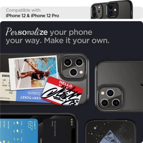 Etui Spigen Ultra Hybrid na iPhone 12 / iPhone 12 Pro - czarny mat Etui Spigen Ultra Hybrid na iPhone 12 / iPhone 12 Pro - czarny mat