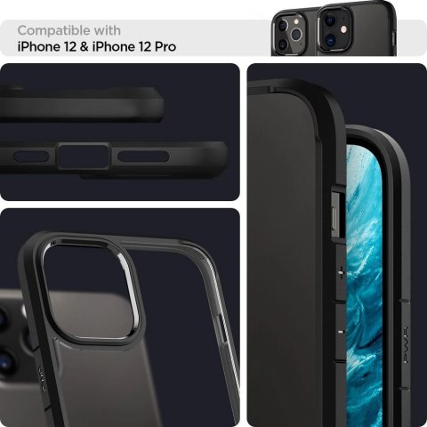 Etui Spigen Ultra Hybrid na iPhone 12 / iPhone 12 Pro - czarny mat Etui Spigen Ultra Hybrid na iPhone 12 / iPhone 12 Pro - czarny mat