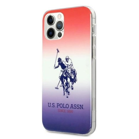 Etui U.S. Polo Assn. Gradient Pattern Collection na iPhone 12 / iPhone 12 Pro - czerwono-niebieskie Etui U.S. Polo Assn. Gradient Pattern Collection na iPhone 12 / iPhone 12 Pro - czerwono-niebieskie