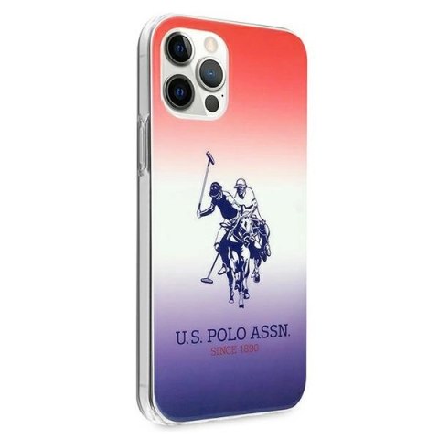 Etui U.S. Polo Assn. Gradient Pattern Collection na iPhone 12 / iPhone 12 Pro - czerwono-niebieskie Etui U.S. Polo Assn. Gradient Pattern Collection na iPhone 12 / iPhone 12 Pro - czerwono-niebieskie