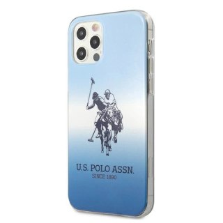 Etui U.S. Polo Assn. Gradient Pattern Collection na iPhone 12 / iPhone 12 Pro - niebieskie