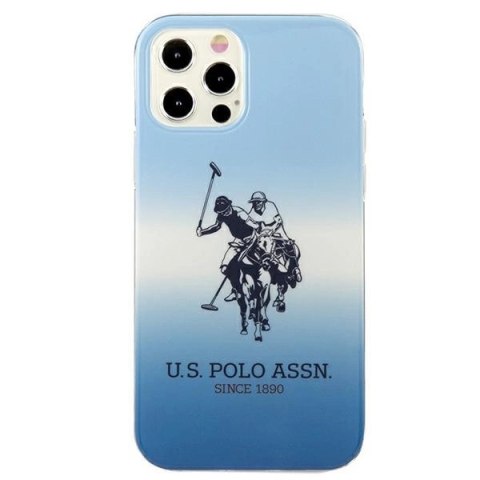 Etui U.S. Polo Assn. Gradient Pattern Collection na iPhone 12 / iPhone 12 Pro - niebieskie Etui U.S. Polo Assn. Gradient Pattern Collection na iPhone 12 / iPhone 12 Pro - niebieskie