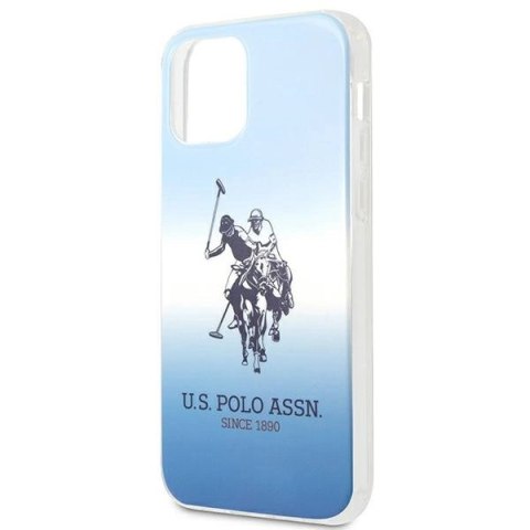 Etui U.S. Polo Assn. Gradient Pattern Collection na iPhone 12 / iPhone 12 Pro - niebieskie Etui U.S. Polo Assn. Gradient Pattern Collection na iPhone 12 / iPhone 12 Pro - niebieskie