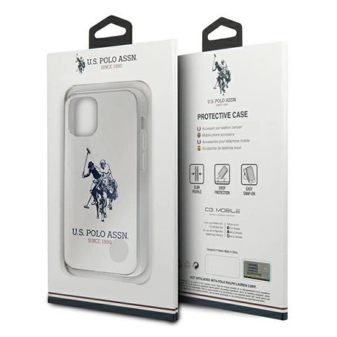 Etui U.S. Polo Assn. Shiny Big Logo na iPhone 12 mini - białe