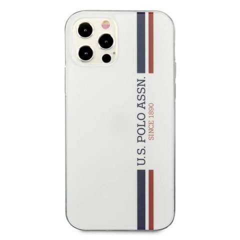 Etui U.S. Polo Assn. Tricolor Collection na iPhone 12 Pro Max - białe Etui U.S. Polo Assn. Tricolor Collection na iPhone 12 Pro Max - białe