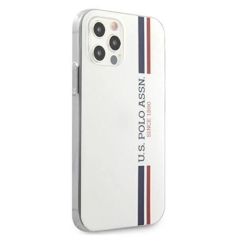 Etui U.S. Polo Assn. Tricolor Collection na iPhone 12 Pro Max - białe Etui U.S. Polo Assn. Tricolor Collection na iPhone 12 Pro Max - białe