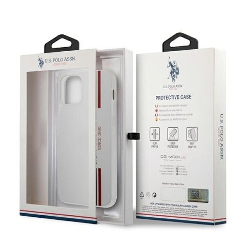Etui U.S. Polo Assn. Tricolor Collection na iPhone 12 Pro Max - białe Etui U.S. Polo Assn. Tricolor Collection na iPhone 12 Pro Max - białe