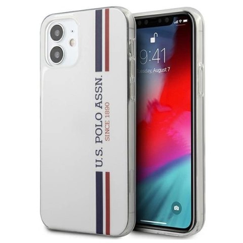 Etui U.S. Polo Assn. Tricolor Collection na iPhone 12 mini - białe Etui U.S. Polo Assn. Tricolor Collection na iPhone 12 mini - białe