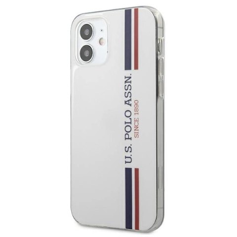 Etui U.S. Polo Assn. Tricolor Collection na iPhone 12 mini - białe Etui U.S. Polo Assn. Tricolor Collection na iPhone 12 mini - białe