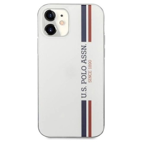 Etui U.S. Polo Assn. Tricolor Collection na iPhone 12 mini - białe Etui U.S. Polo Assn. Tricolor Collection na iPhone 12 mini - białe