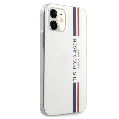 Etui U.S. Polo Assn. Tricolor Collection na iPhone 12 mini - białe Etui U.S. Polo Assn. Tricolor Collection na iPhone 12 mini - białe
