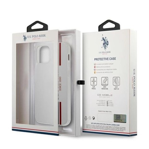 Etui U.S. Polo Assn. Tricolor Collection na iPhone 12 mini - białe Etui U.S. Polo Assn. Tricolor Collection na iPhone 12 mini - białe