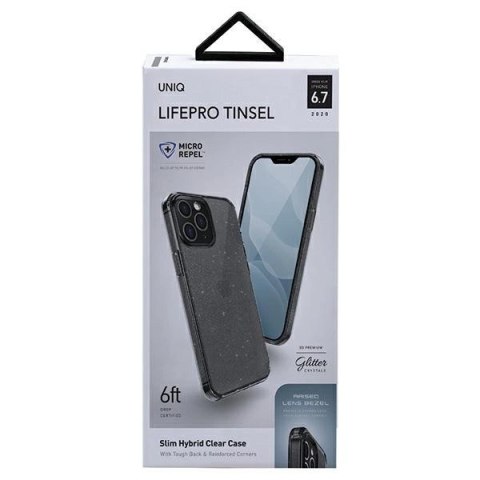 Etui Uniq LifePro Tinsel na iPhone 12 Pro Max - czarne Etui Uniq LifePro Tinsel na iPhone 12 Pro Max - czarne