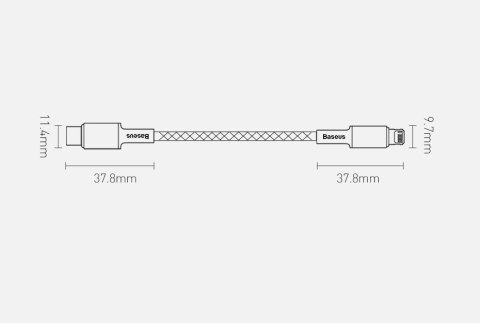 Kabel Baseus CATLGD-01 Lightning - USB-C PD 20W 480Mb/s 1m - czarny