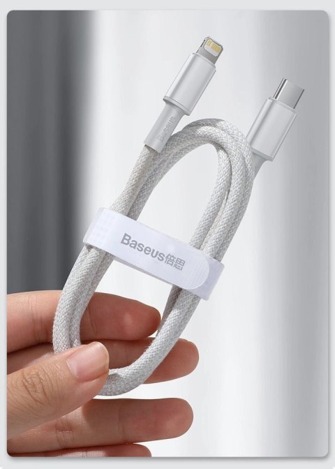Kabel Baseus CATLGD-02 Lightning - USB-C PD 20W 480Mb/s 1m - biały