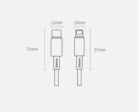 Kabel Baseus CATLWJ-01 Lightning - USB-C PD 20W 480Mb/s 1m - czarny