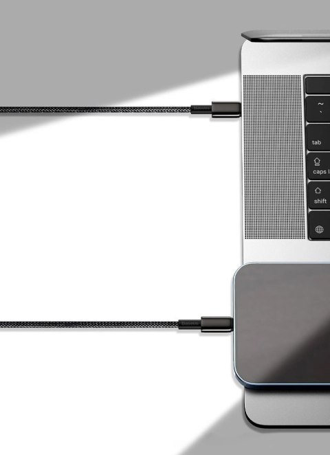 Kabel Baseus CATLWJ-A01 Lightning - USB-C PD 20W 480Mb/s 2m - czarny Kabel Baseus CATLWJ-A01 Lightning - USB-C PD 20W 480Mb/s 2m - czarny