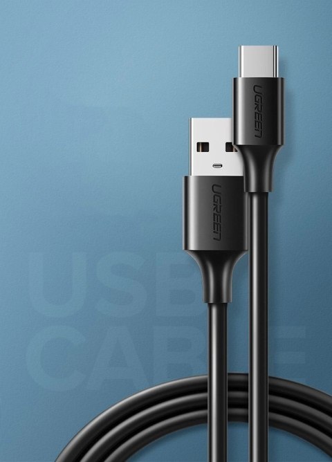 Kabel Ugreen US287 60117 USB-A / USB-C 3A 1.5m - czarny Kabel Ugreen US287 60117 USB-A / USB-C 3A 1.5m - czarny