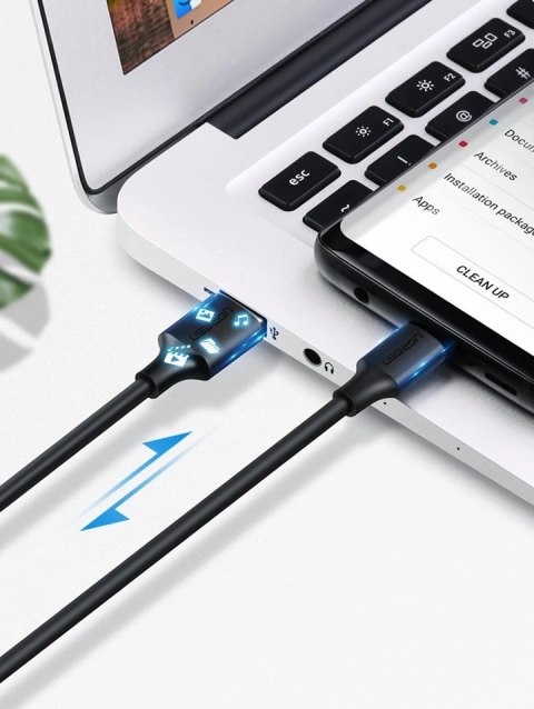 Kabel Ugreen US287 60117 USB-A / USB-C 3A 1.5m - czarny Kabel Ugreen US287 60117 USB-A / USB-C 3A 1.5m - czarny