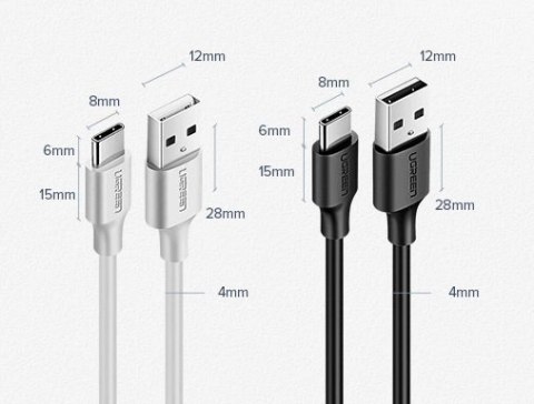 Kabel Ugreen US287 60117 USB-A / USB-C 3A 1.5m - czarny Kabel Ugreen US287 60117 USB-A / USB-C 3A 1.5m - czarny