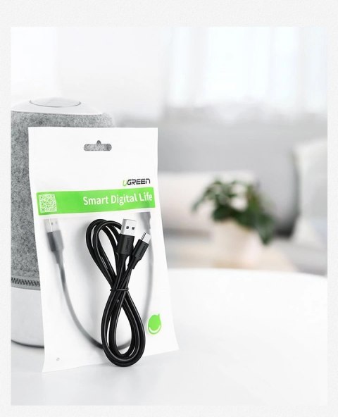 Kabel Ugreen US287 60117 USB-A / USB-C 3A 1.5m - czarny Kabel Ugreen US287 60117 USB-A / USB-C 3A 1.5m - czarny