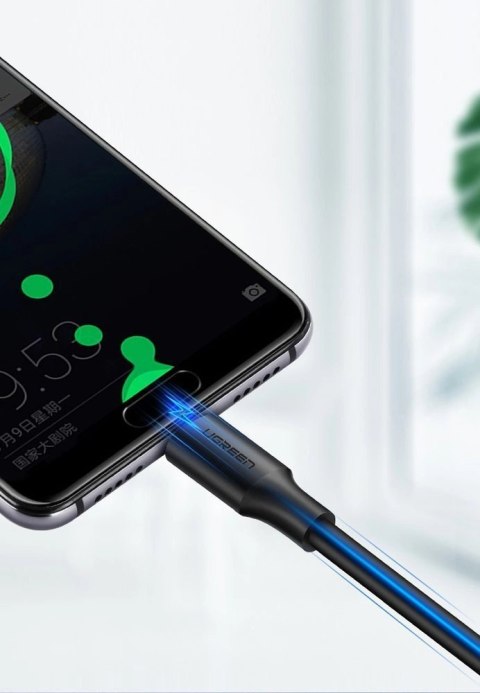 Kabel Ugreen US287 60117 USB-A / USB-C 3A 1.5m - czarny Kabel Ugreen US287 60117 USB-A / USB-C 3A 1.5m - czarny
