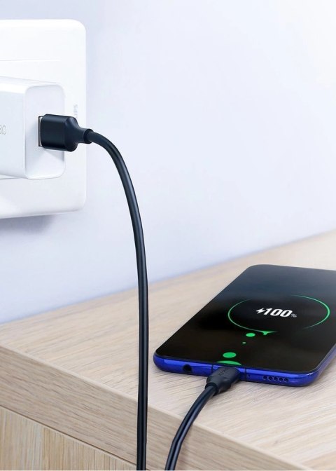 Kabel Ugreen US287 60117 USB-A / USB-C 3A 1.5m - czarny Kabel Ugreen US287 60117 USB-A / USB-C 3A 1.5m - czarny