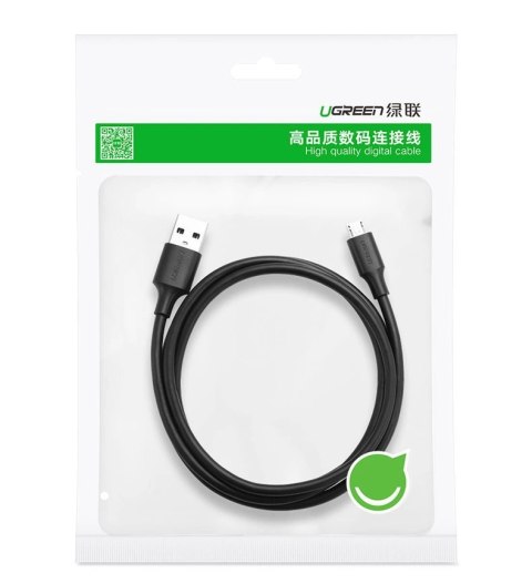 Kabel Ugreen US289 60137 micro USB / USB-A 1.5m - czarny Kabel Ugreen US289 60137 micro USB / USB-A 1.5m - czarny