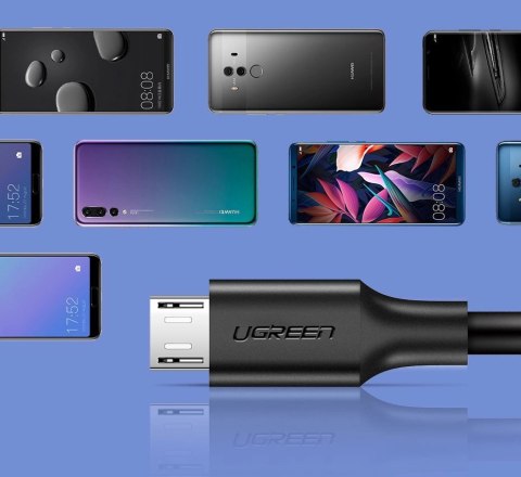 Kabel Ugreen US289 60137 micro USB / USB-A 1.5m - czarny Kabel Ugreen US289 60137 micro USB / USB-A 1.5m - czarny