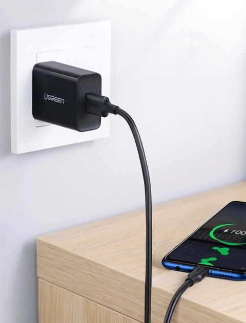 Kabel Ugreen US289 60137 micro USB / USB-A 1.5m - czarny Kabel Ugreen US289 60137 micro USB / USB-A 1.5m - czarny