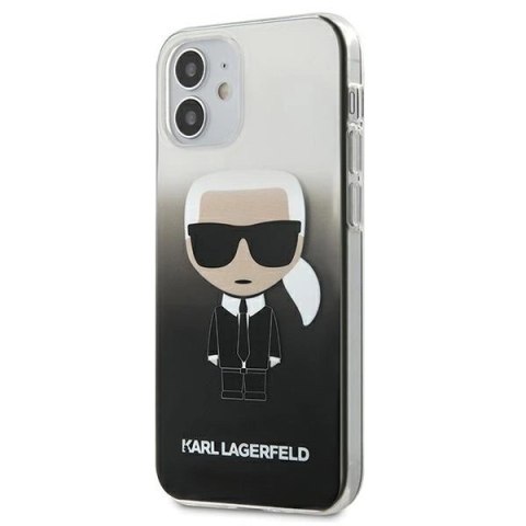 Karl Lagerfeld KLHCP12STRDFKBK iPhone 12 mini 5,4" czarny/black hardcase Gradient Ikonik Karl Karl Lagerfeld KLHCP12STRDFKBK iPhone 12 mini 5,4" czarny/black hardcase Gradient Ikonik Karl