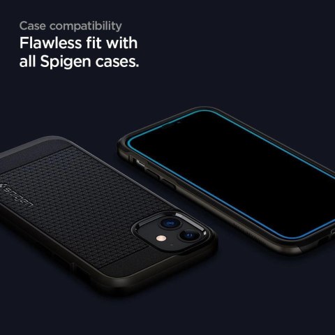 Szkło hartowane Spigen ALM Glass FC na iPhone 12 / iPhone 12 Pro - czarne 2 szt. Szkło hartowane Spigen ALM Glass FC na iPhone 12 / iPhone 12 Pro - czarne 2 szt.