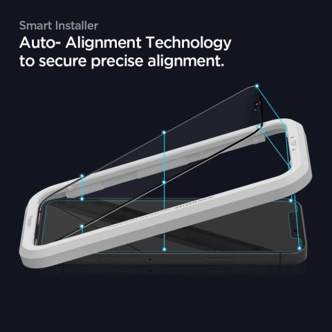Szkło hartowane Spigen ALM Glass FC na iPhone 12 / iPhone 12 Pro - czarne 2 szt. Szkło hartowane Spigen ALM Glass FC na iPhone 12 / iPhone 12 Pro - czarne 2 szt.