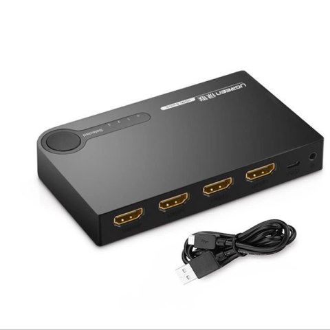 Ugreen przełącznik rozdzielacz splitter switch HDMI - 3x HDMI 3D 4K 7,5 Gbps 36 bit na kanał czarny (40234) Ugreen przełącznik rozdzielacz splitter switch HDMI - 3x HDMI 3D 4K 7,5 Gbps 36 bit na kanał czarny (40234)