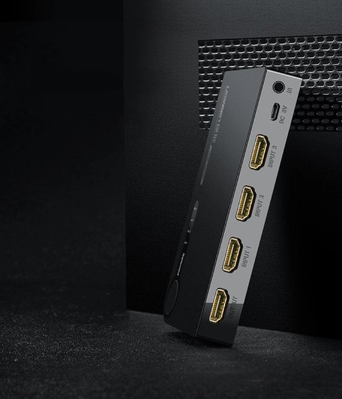 Ugreen przełącznik rozdzielacz splitter switch HDMI - 3x HDMI 3D 4K 7,5 Gbps 36 bit na kanał czarny (40234) Ugreen przełącznik rozdzielacz splitter switch HDMI - 3x HDMI 3D 4K 7,5 Gbps 36 bit na kanał czarny (40234)