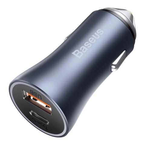 Baseus Golden Contactor Pro szybka ładowarka samochodowa USB Typ C / USB 40 W Power Delivery 3.0 Quick Charge 4 + SCP FCP AFC sz Baseus Golden Contactor Pro szybka ładowarka samochodowa USB Typ C / USB 40 W Power Delivery 3.0 Quick Charge 4 + SCP FCP AFC sz